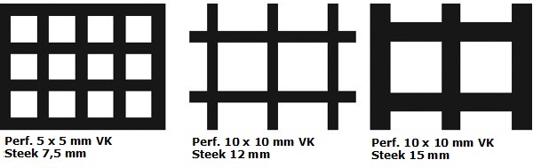  Geperforeerd vierkant AISI 304